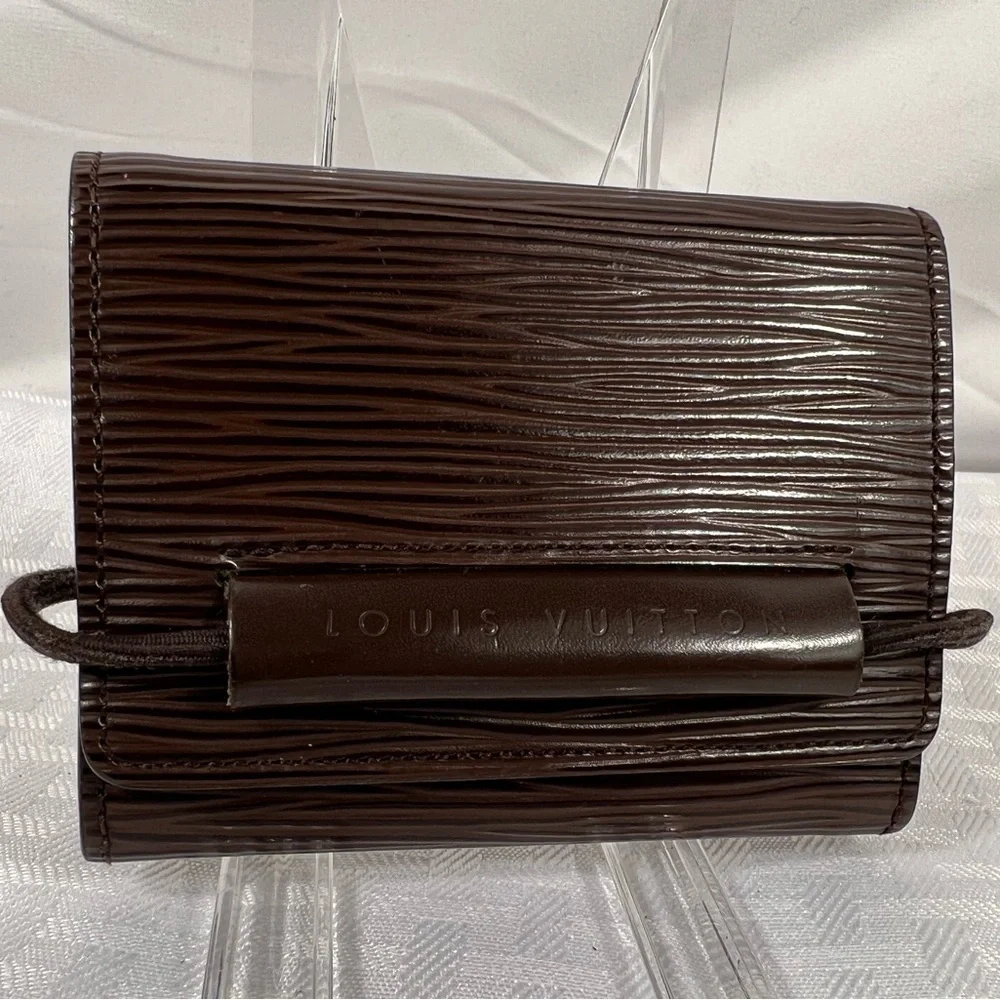 1083: Louis Vuitton Vintage Brown Epi Leather Compact Wallet